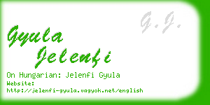 gyula jelenfi business card